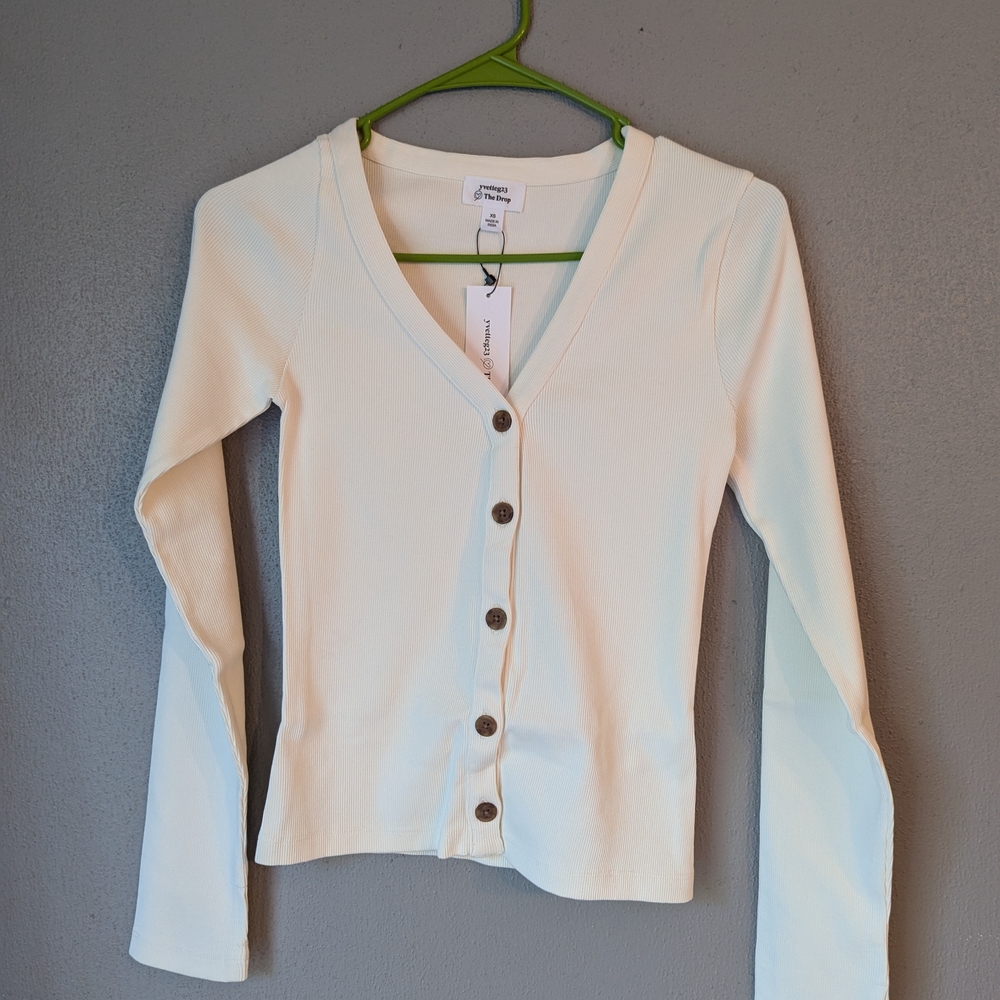 Ivory Button-Up Cardigan